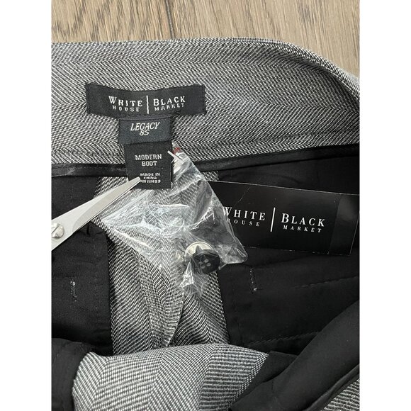 NWT White House Black Market Herringbone Black and White Legacy Modern Bootcut D - Picture 5 of 6